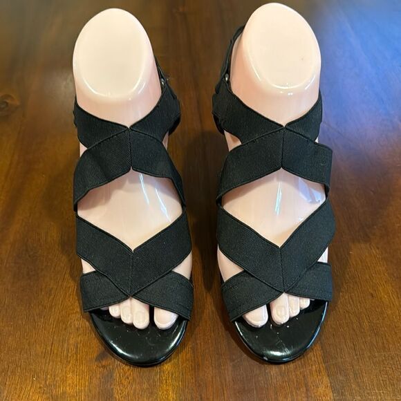 Laura Scott Nantucket Wedge Slingback Sandals Heel Size 6M - Picture 1 of 11